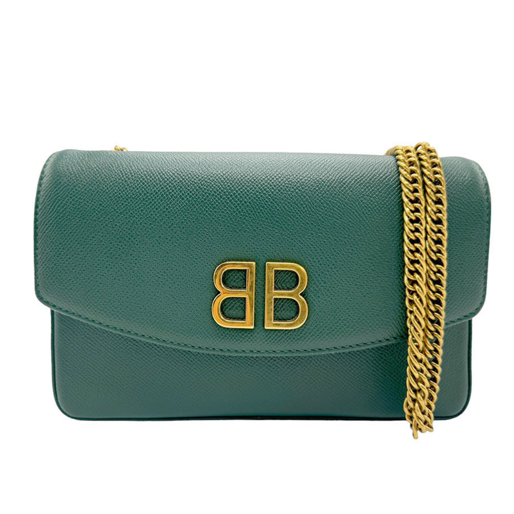 Balenciaga Crossbody Bag Leather Shoulder Bag Green